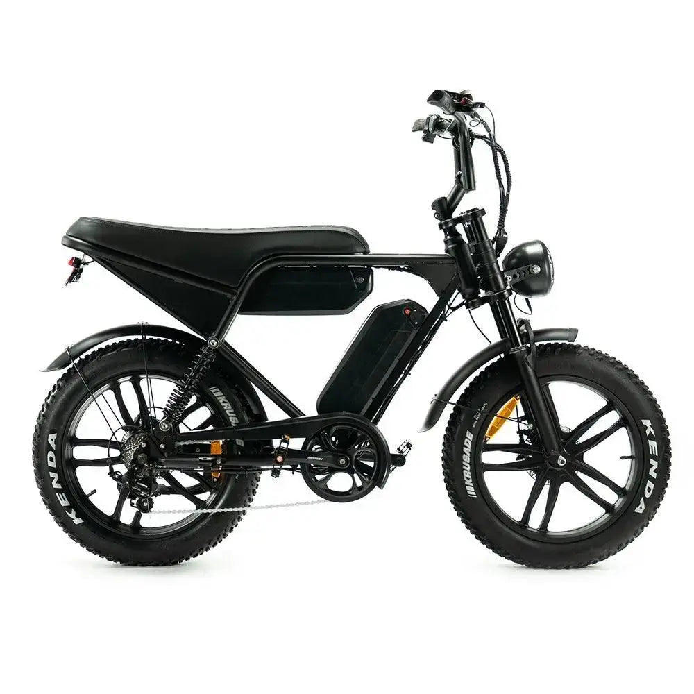 OUXI V8 Pro Max Fatbike Zwart Dubbele Accu 750W Elektrische Fiets