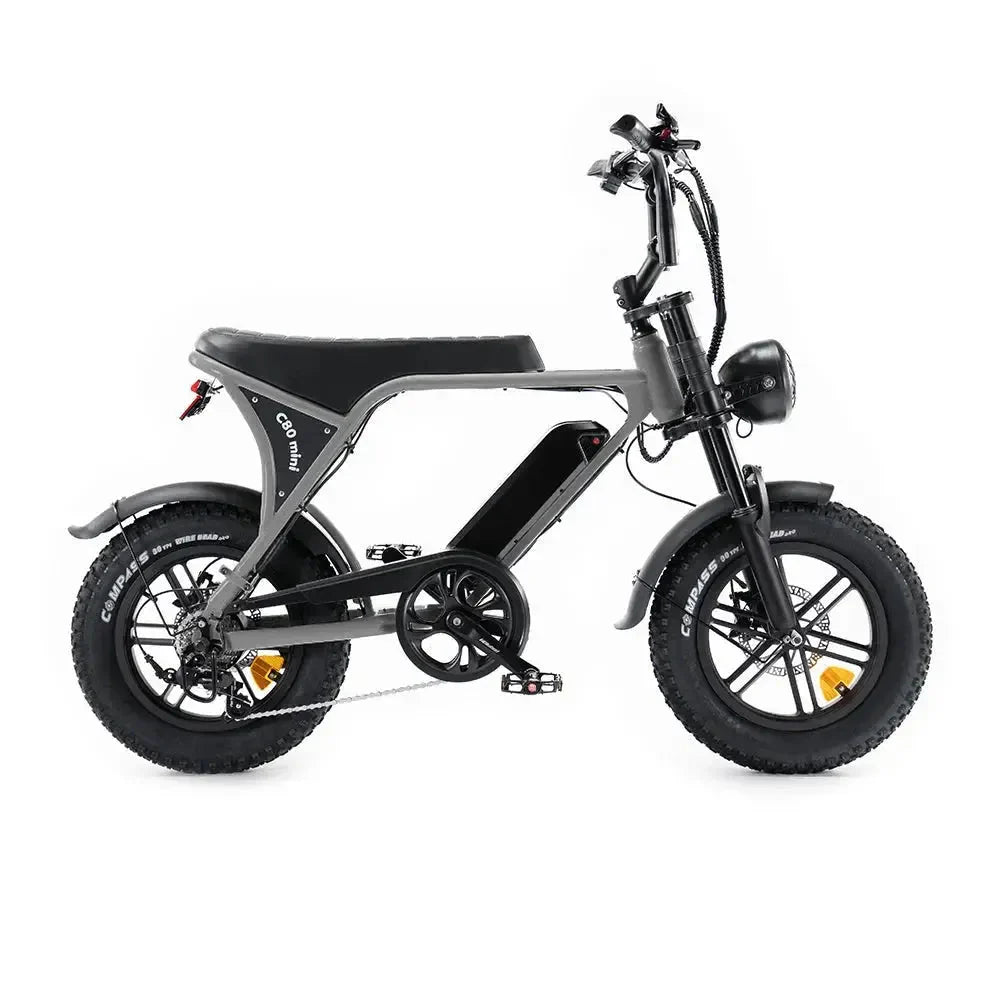 OUXI C80 Mini Elektrische Fatbike Grijs 250W Compacte E-bike