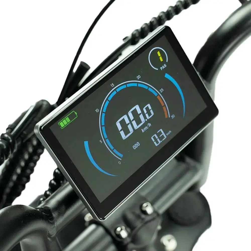 OUXI V8 Pro Max Fatbike Zwart Dubbele Accu 750W Elektrische Fiets