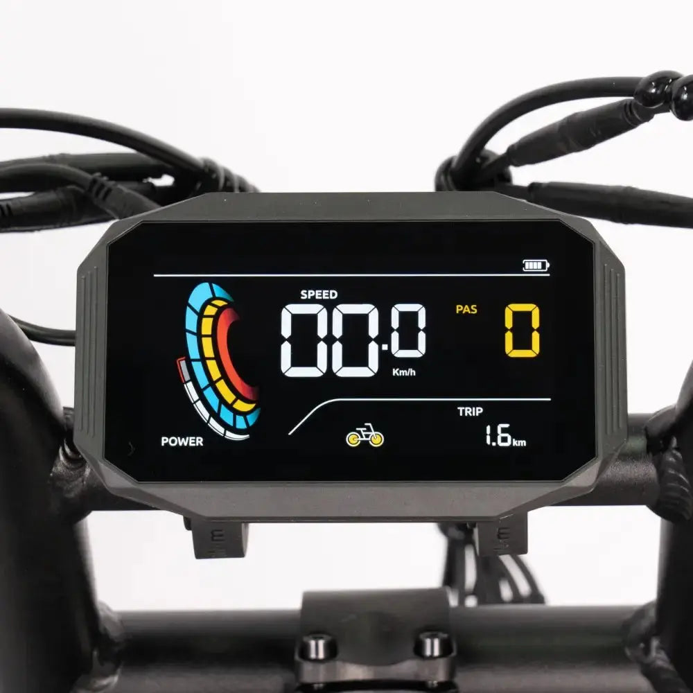 QM-Wheels V20 PRO Mini Elektrische Fatbike Zwart met Dikke Banden